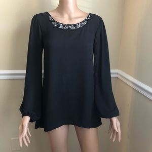 Embellished chiffon tunic. Worn once